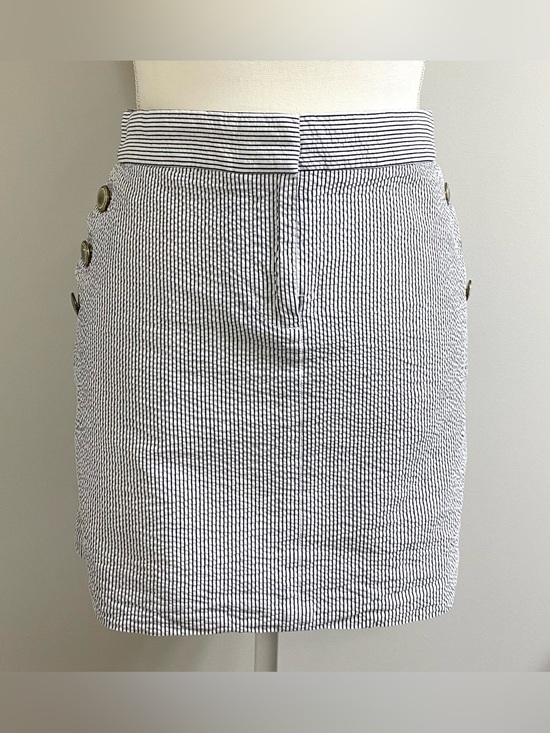 J. Crew Dresses & Skirts - J Crew Womens 6 Navy Blue White Stripe Skirt Boho Y2K Summer Fisherman Preppy